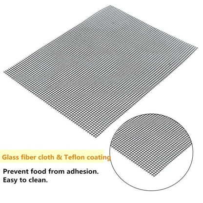 JJYY Outdoor Bbq Grilling Net Grilling Grid Mat Non-Stick High Temperature Resistant Grilling Grid Mat Barbecue Mat