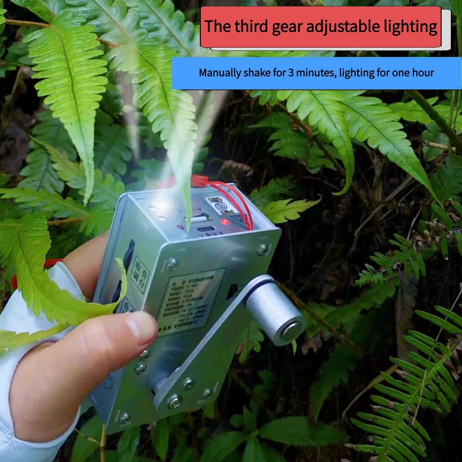 Multi-Functional Emergency Charger | Hand-Cranked Generator, Safe and Portable, Integrating Charging, Electronic Ignition, Tri-Band Radio, and Three-Level Lighting Functions, Suitable for Outdoor Camping, Hiking, and Wilderness Survival Challenges. Tiktok
