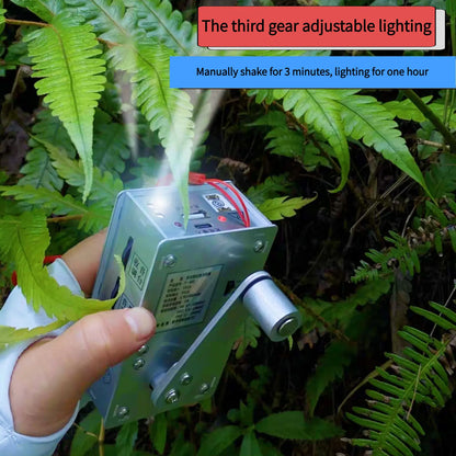 Multi-Functional Emergency Charger | Hand-Cranked Generator, Safe and Portable, Integrating Charging, Electronic Ignition, Tri-Band Radio, and Three-Level Lighting Functions, Suitable for Outdoor Camping, Hiking, and Wilderness Survival Challenges. Tiktok