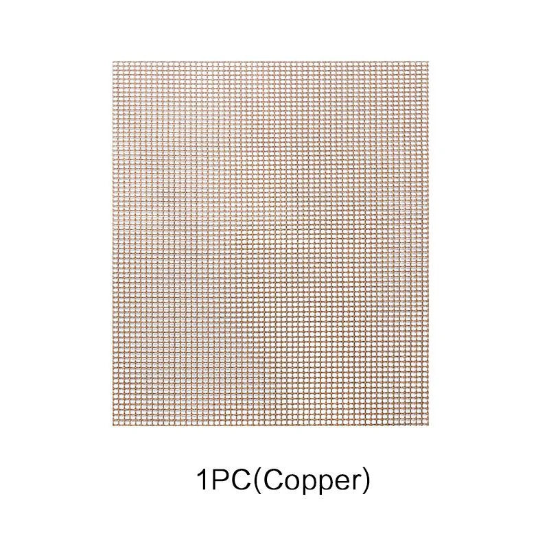 JJYY Outdoor Bbq Grilling Net Grilling Grid Mat Non-Stick High Temperature Resistant Grilling Grid Mat Barbecue Mat