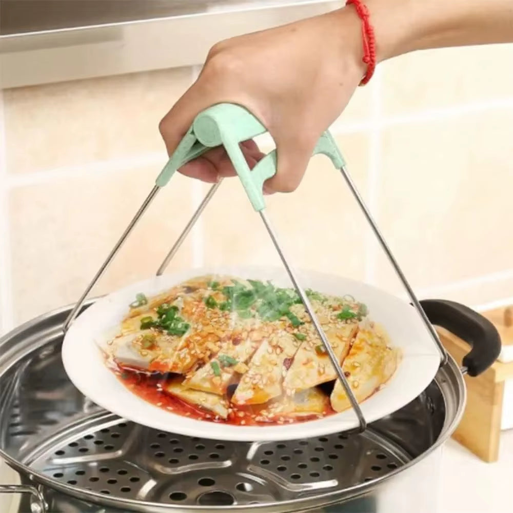 New anti Scald Hand Clamp Plate Bowl Clamp anti Scald Clamp Kitchen Tool Clamp Steaming Vegetable Clamp anti Slip