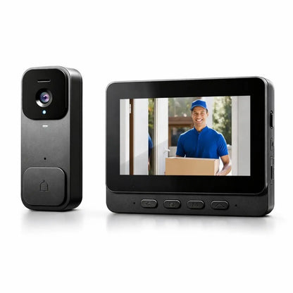 2026 Upgraded Video Doorbell with Monitor, No Wifi No App, Wireless Doorbell Camera, No Monthly Fees, 2-Way Talk, Night Vision
