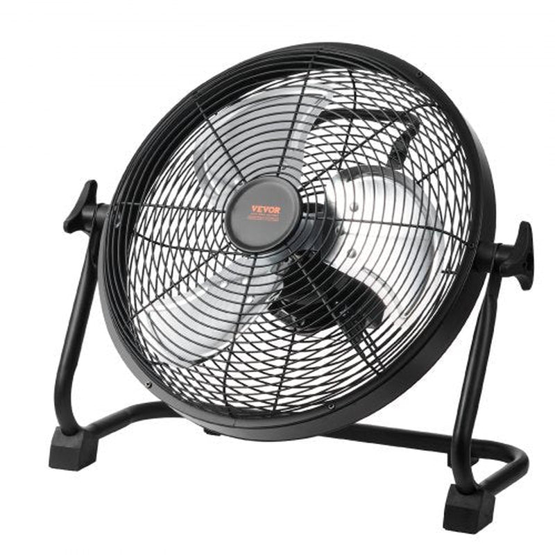 Cordless Fan 12 In, Portable Quiet Personal Fan for Home or Office, 360 Degree Manual Pivoting Head, Stepless Speed Regulation High Velocity Cordless Fan, Heavy Duty Metal Industrial Floor Fans