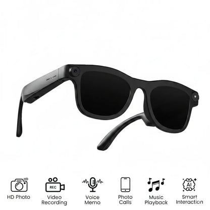 Lumenex AI Smart Glasses (Recording Glasses) - HD Camera, Hands-Free POV Video Recording, Open-Ear Bluetooth Audio, Real-Time Voice Translation, Smart Assistant Functionality