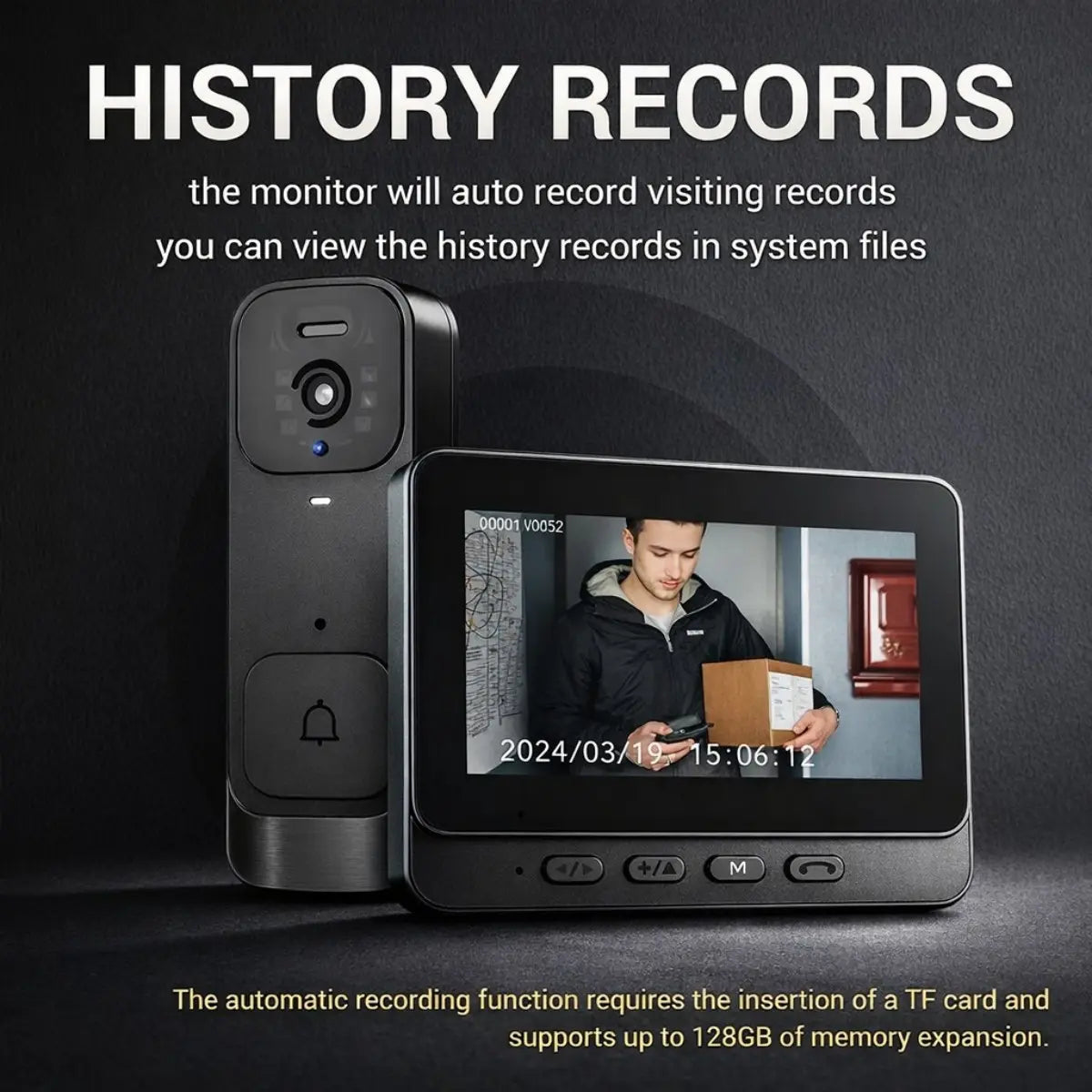 2026 Upgraded Video Doorbell with Monitor, No Wifi No App, Wireless Doorbell Camera, No Monthly Fees, 2-Way Talk, Night Vision