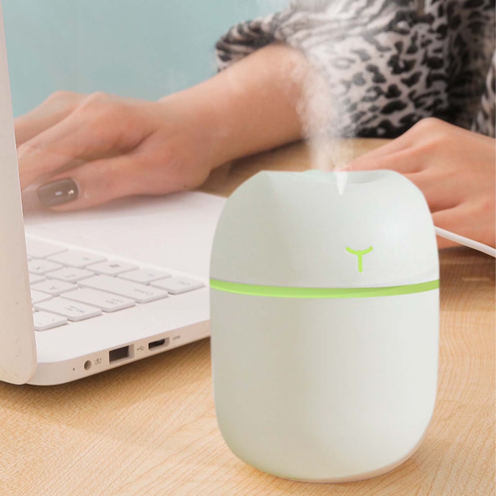 Mini Portable 220Ml Cool Mist Humidifier: USB Desktop Humidifier for Baby Bedroom, Travel, Office, and Home with Auto Shut-Off, Super Quiet Operation, and 2 Mist Modes