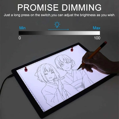 A4 Light Board Portable Tracing Light Box Magnetic Drawing Board Light Drawing Board Light Box for Tracing Sketch Pad