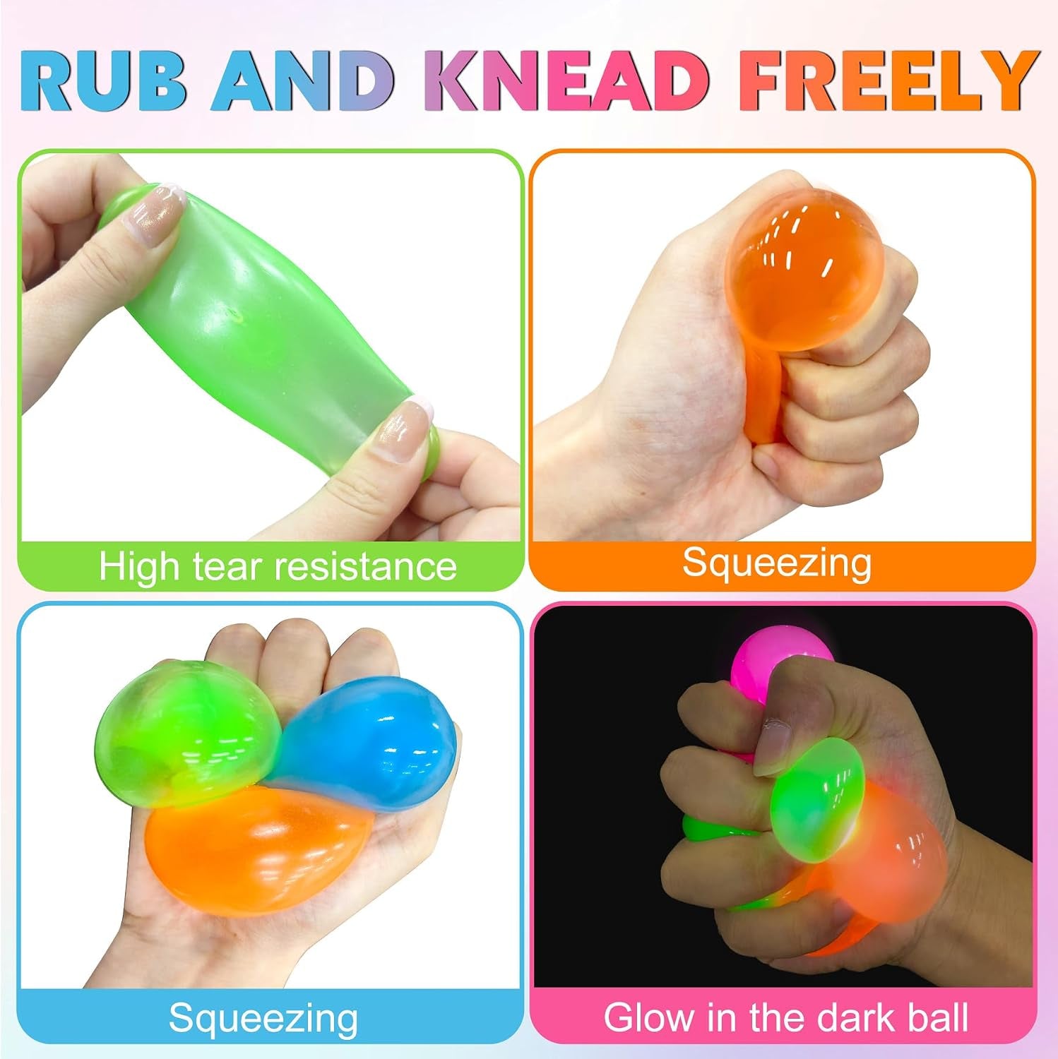 8Pcs Glowing Sticky Balls,Valentines Day Gifts for Her Him,Sticky Ball for Ceiling,Glow Balls Stick to the Ceiling,Glow in Dark Sticky Balls,Stress Relief Toys,Valentines Day Gifts for Kids