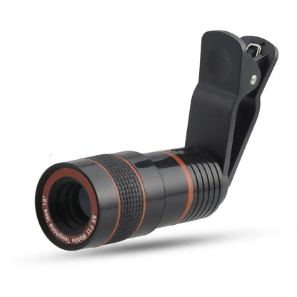 Universal 8X Clip-On Phone Telephoto Lens - Portable HD Photography Telescope Lens, Perfect for Concerts, Sports Games & Travel